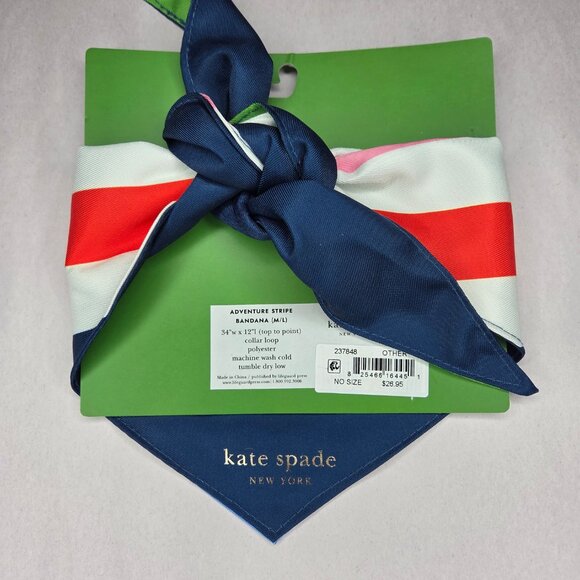 NWT Kate Spade Adventure Stripe Dog Bandana - Picture 2 of 2